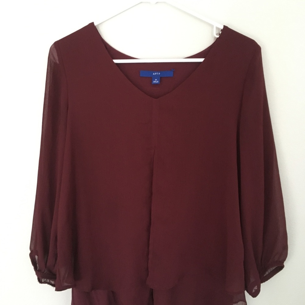 Apt 9 maroon blouse